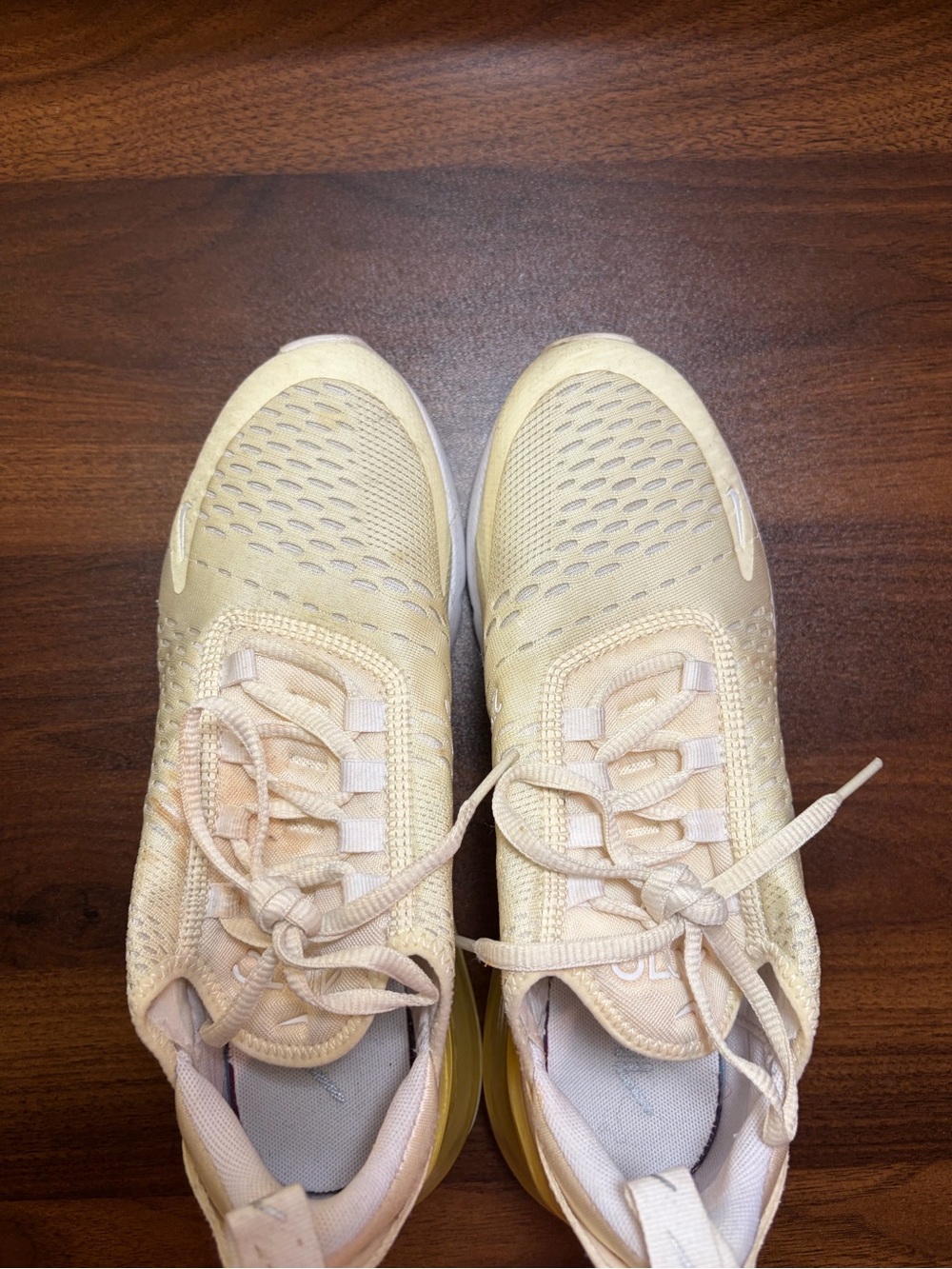 Nike Women's yellow Athletic Sneakers - Light Neutral Trainer